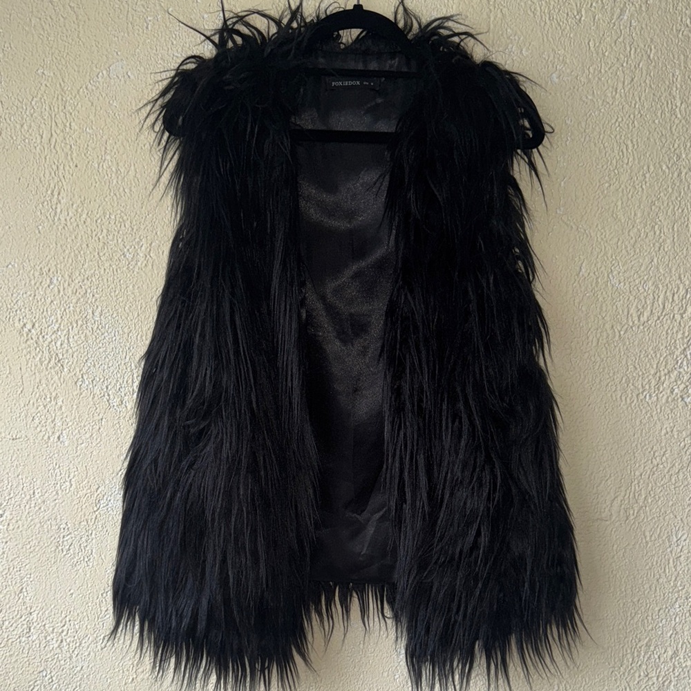 Foxiedox Black Faux Fur Teddy Jacket